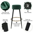 thumbnail image 4 of Duhome Elegant Lifestyle Height 30" Backless Velvet Bar Stools Set of 2 Dark Green, 4 of 7