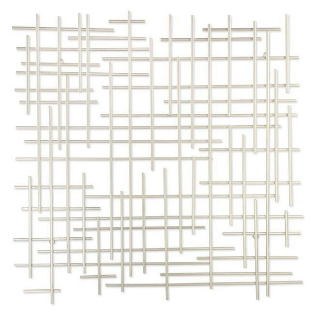 Cheungs 5803SV Iquara Square Metal Wall Art, Silver - Small