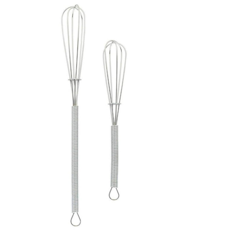 Mini Whisks Stainless Steel, Small Whisk 2 Pieces, 5in and 7in Tiny Whisk  for Whisking, Beating, Blending Ingredients, Mixing Sauces 