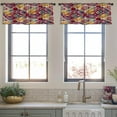 thumbnail image 3 of LALILO Kitchen Curtain Valance Ethnic Tribal Art Rod Pocket Window Curtain 52"x 18" Set of 2, 3 of 7