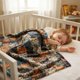 thumbnail image 5 of Camping Blanket Gifts,Soft Camping Throw,Cute Plush Flannel Camping Quilts Decorations for Bedroom Sofa Bed Outdoor Travel 39.3x27.6in, 5 of 6