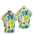 thumbnail image 3 of Flamingos and Flowers Beach Print Shirt Men Short Sleeve Men's Hawaiian Shirt Top Beach Clothing Boys Girls，C-2XS, 3 of 4