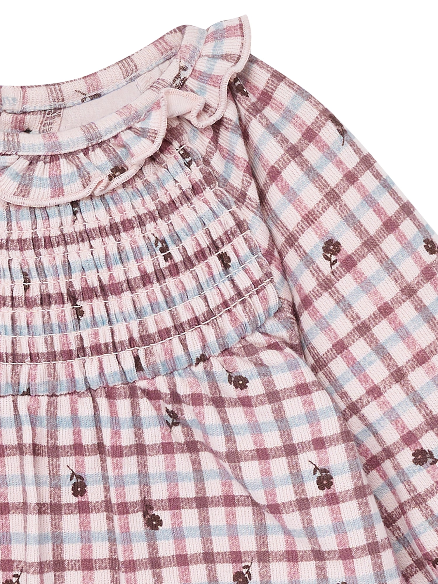 Modern Moments by Gerber Baby Girl Smocked Dress and Tights Set, 2-Piece, Sizes 0/3 Months - 24 Months
