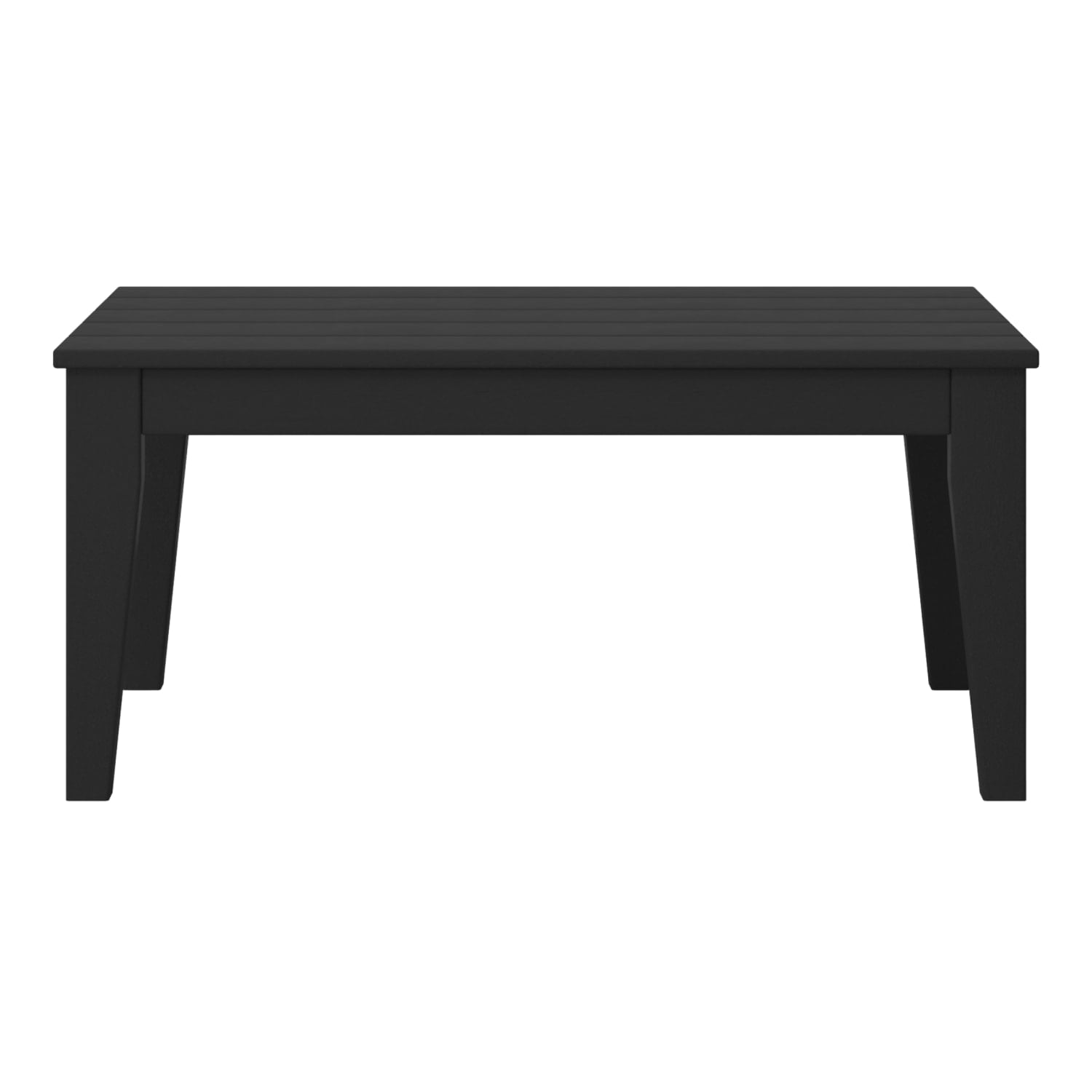 WestinTrends Malibu Low Outdoor HDPE Patio Rectangle Coffee Table, Black