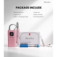 thumbnail image 6 of MelodySusie SC300E Clip-on Rechargeable Nail Drill, 30000RPM Cordless E-File with LED Display & Accessories for Nail Care, Blush Pink, 6 of 9