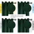 thumbnail image 6 of SMILETIME Emerald Green 52 X 84in Velvet Curtains with Grommet, Thermal Insulated Soft Privacy Noise Reducing Light-filtering Velvet Drapes for Living Room, 2 Panels, 6 of 7