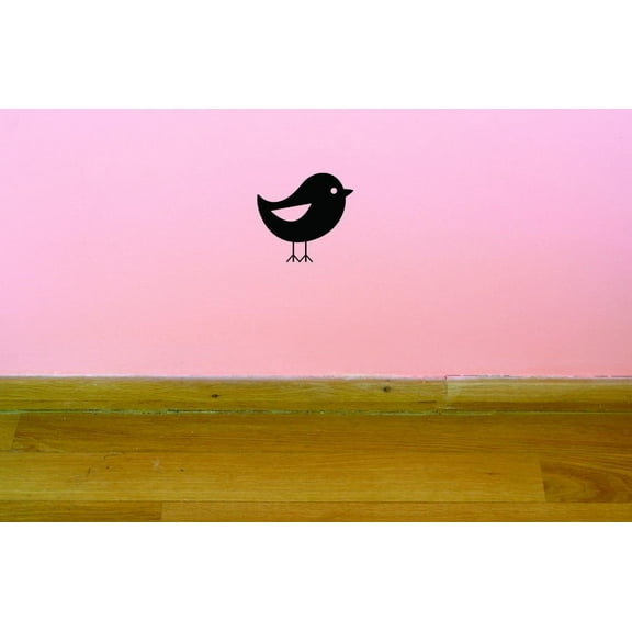Custom Decals Bird Wall Art Size: 16 X 24 Inches Color: Black