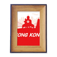 thumbnail image 1 of La silueta roja de Hong Kong de China Marco de imagen marco de escritorio, 1 of 4