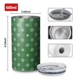 thumbnail image 4 of 20oz Coffee Tumblers Green Christmas Snowflake Pattern Stainless Steel Vacuum Insulated Travel Tumbler Coffee Cups Mug with Lid and Straw with Cleaning Brush for Cold & Hot Drinks, 4 of 5