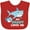 Red, variant on Inktastic My Daddy Loves Me with Cute Sharks Boys or Girls Baby Bib