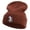 Maroon, variant on Number 3 Embroidered 12 Inch Long Knitted Beanie - White OSFM