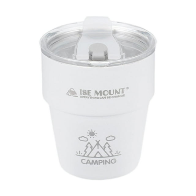 Taza de camping con tapa, taza para café, té, leche, de doble pared, reutilizable, con aislamiento, para fiestas, viajes, senderismo y actividades al