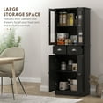 thumbnail image 4 of HOMCOM 61" Kitchen Pantry Storage Cabinet w/ Shelves Soft Close Doors, 4 of 10
