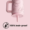 thumbnail image 4 of BOTTLE BOTTLE 30 oz Tumbler with Lid and Straw, Stainless Steel Travel Mug, Tumbler with handle, Water Bottle with straw for College, Gifts for Women Office Ice Coffee (Pink Flower), 4 of 7