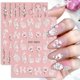 thumbnail image 2 of 3D Flowers Nail Stickers 4 Sheets Nail Stickers Nail Art Decals Self-Adhesive Nail Art Decoration Nail Accessories, 2 of 5