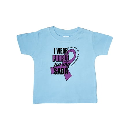 

Inktastic Chronic Pain I Wear Purple For My Saba Gift Baby Boy or Baby Girl T-Shirt