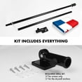 thumbnail image 2 of G128 Combo Pack: 6 Feet Tangle Free Spinning Flagpole (Black) Panama Panamanian Flag 3x5 ft Printed 150D Brass Grommets (Flag Included) Aluminum Flag Pole, 2 of 9