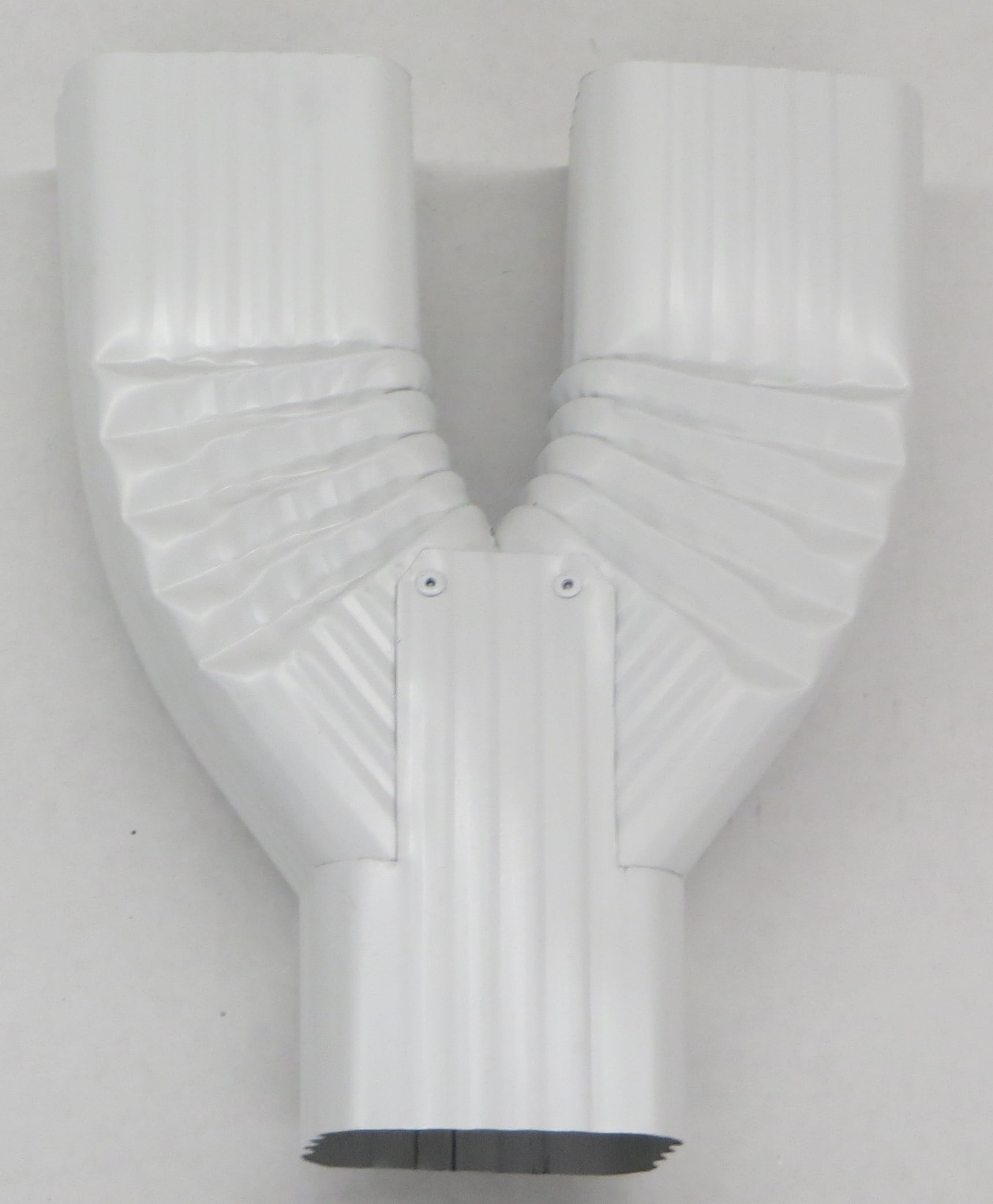Downspout Y Funnel (2X3, Low Gloss White)