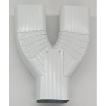 Downspout Y Funnel (2X3, Low Gloss White)