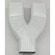 Downspout Y Funnel (2X3, Low Gloss White)