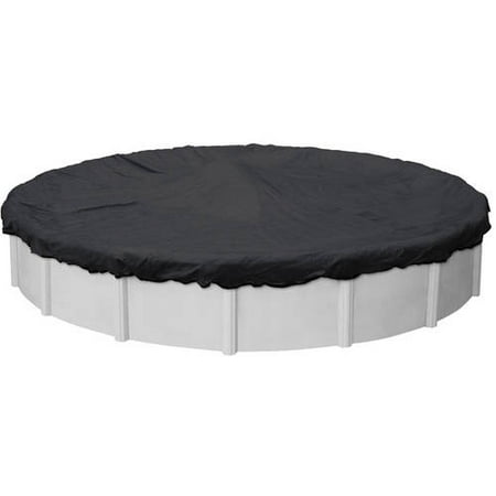 Pool Mate 10 Year Heavy-Duty Mesh Black Round Winter Pool Cover, 12 ft. Pool