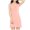 Pink, variant on HomeGardon Nightgowns for Women,Women's Sleepwear,Fashion Women Solid Color Round Neck with Chest Cushion Short Nightgown,S-XXXL