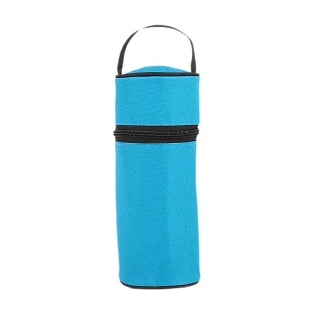 Bolsa térmica para botellas de agua, bolsa térmica para botellas de leche, bolsa térmica para botellas de agua portátiles Azul claro