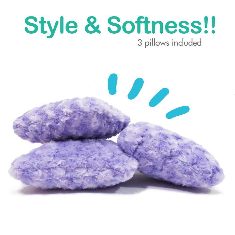 Keet Plush Children's Sofa with Accent Pillows, Purple
