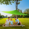 Coolaroo Outdoor Party Sun Shade Sail Triangle 90% UV Block Protection, 9'10" Triangle; Green