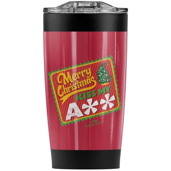 Christmas Vacation/Christmas Kiss Stainless Steel Tumbler 20 oz Coffee Travel Mug/Cup, Vacuum Insulated & Double Wall with Leakproof Sliding Lid | Great for Hot Drinks and Cold Beverages