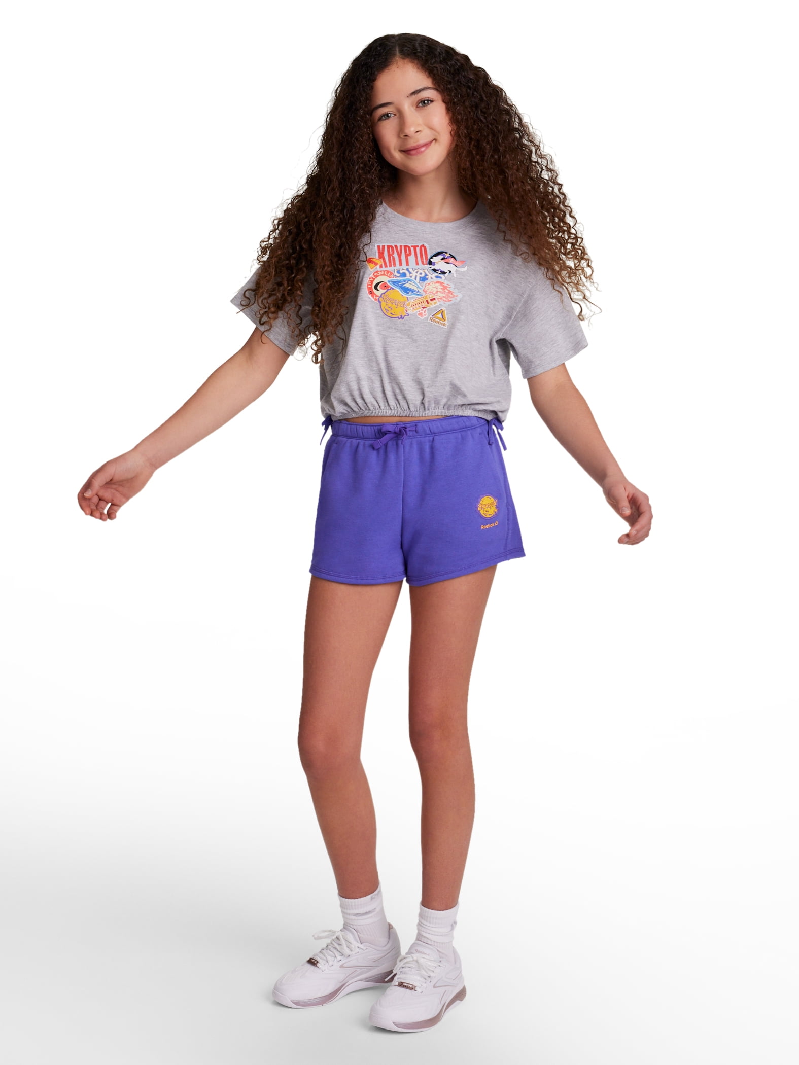 Reebok Girl's Supergirl Krypto Kollage Graphic T-Shirt, Sizes 4-18