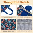 thumbnail image 4 of Pioneer Flower Floral Print Pattern Insulated Lunch Bag for Women & Adults,Large Portable Soft Cooler Lunch Bag,Thermal Food Storage Tote with Pearl Cotton,8.66L,8.75x5.75x9.5 Inch, 4 of 6