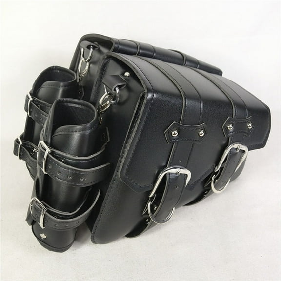 FRCOLOR Motorcycle Side Saddlebags Luggage Black Multifunctional Tool