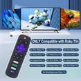 thumbnail image 2 of 2 - Pack Replacement Remote Control for Roku - TV, Compatible with Roku Smart TV, Infrared Remotes for TCL/Hisense/Sharp/Philips/Onn/Element/Insignia Roku-TV (Not for Stick and Box or Speaker), 2 of 4