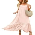 thumbnail image 1 of CNKOO Robe Maxi à Fleurs à Col en V pour Femmes, Boho Imprimée, à Bretelles Spaghetti, Ethnique, de Plage, Longue, Noire, TG, 1 of 6