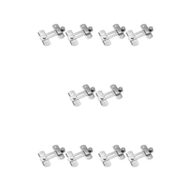 Guardoinrt 2pcs/set Sturdy And Practical Hinge Closure Convenient Door Lock Accessory Stainless Steel Hinge Closure With Screws extra small 5Set