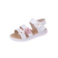 thumbnail image 1 of LUXUR Girls Sandals Strappy Summer Shoe Open Toe Dress Sandal Simple Princess Shoes Kids White 7C, 1 of 6