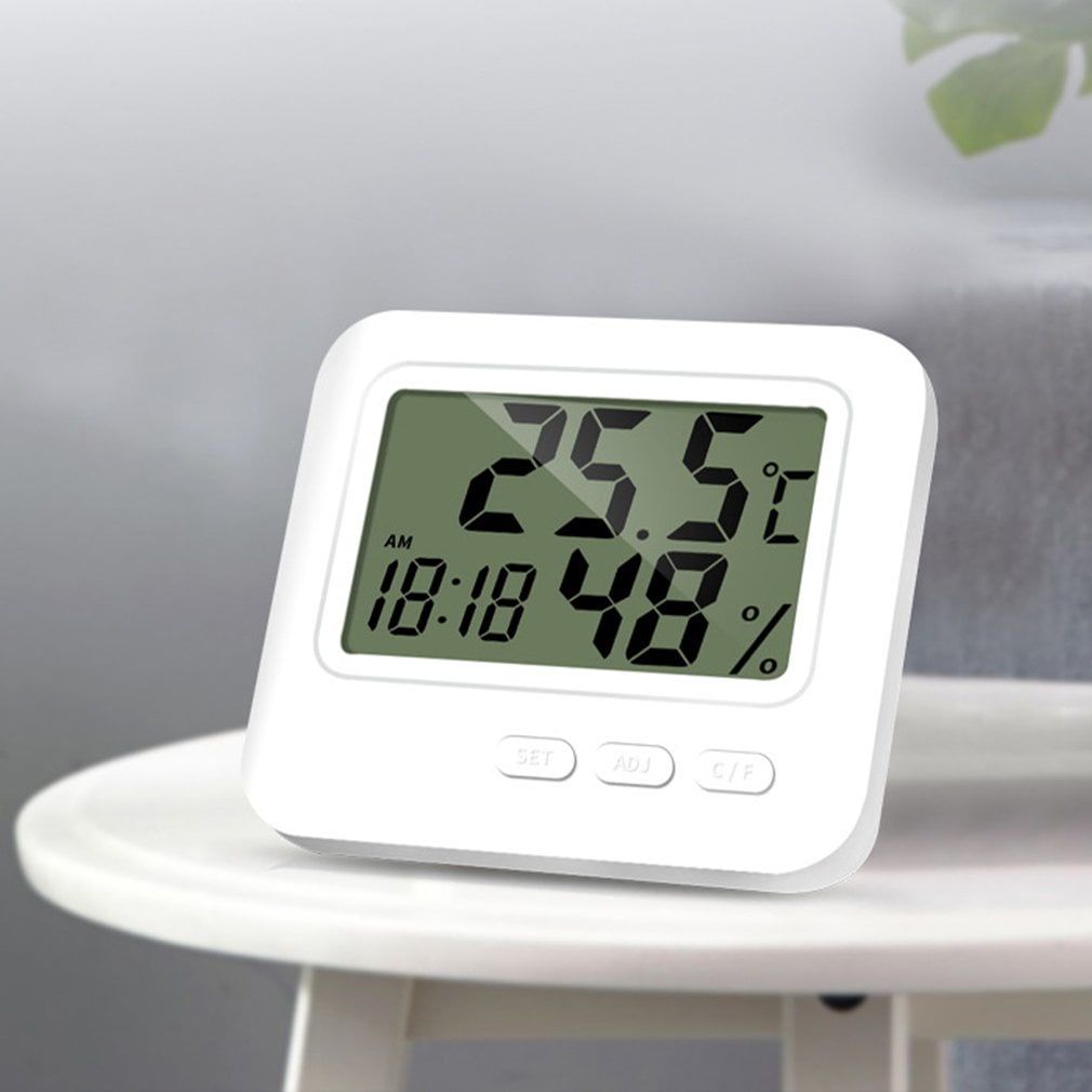 Digital LCD Alarm Clock Indoor/Outdoor Thermometer Hygrometer Temperature  C#P5 