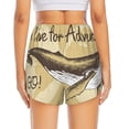thumbnail image 4 of Uemuo We Live for Adventure Pattern Women's Athletic Shorts High Waisted Running Shorts with Liner Pockets Gym Elastic Workout Shorts-XX-Large, 4 of 9