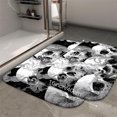thumbnail image 2 of 1pc Skulls with Smoke Absorbent Non-Slip Bathroom Thickened Flannel Rug Decor,Soft,Quick Drying,Suitable For Indoor/outdoor Use,Bathrooms,Bedrooms,Kitchens,Terrace,Laundry Rooms,16"x24", 2 of 9
