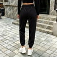 thumbnail image 3 of Enridrech Sweatpants for Girls Elastic Waisted Joggers Fall Winter Casual Soft Slim Leg Jogger with Pockets, 3 of 5