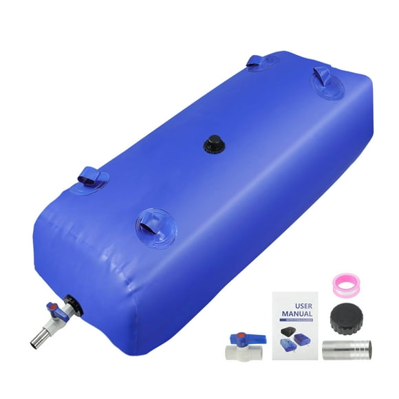 Depósito de Agua de 330 L/87.17 gal Contenedor Plegable Tanque de Agua Portátil Bolsa de Agua de Emergencia