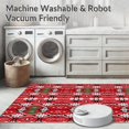 thumbnail image 5 of ODIKA 6'x9' Machine Washable Non-Slip Area Rug, Nordic Motif with Interlocking and Festive Pine Details High Traffic Rug, Red, 604221, 5 of 5
