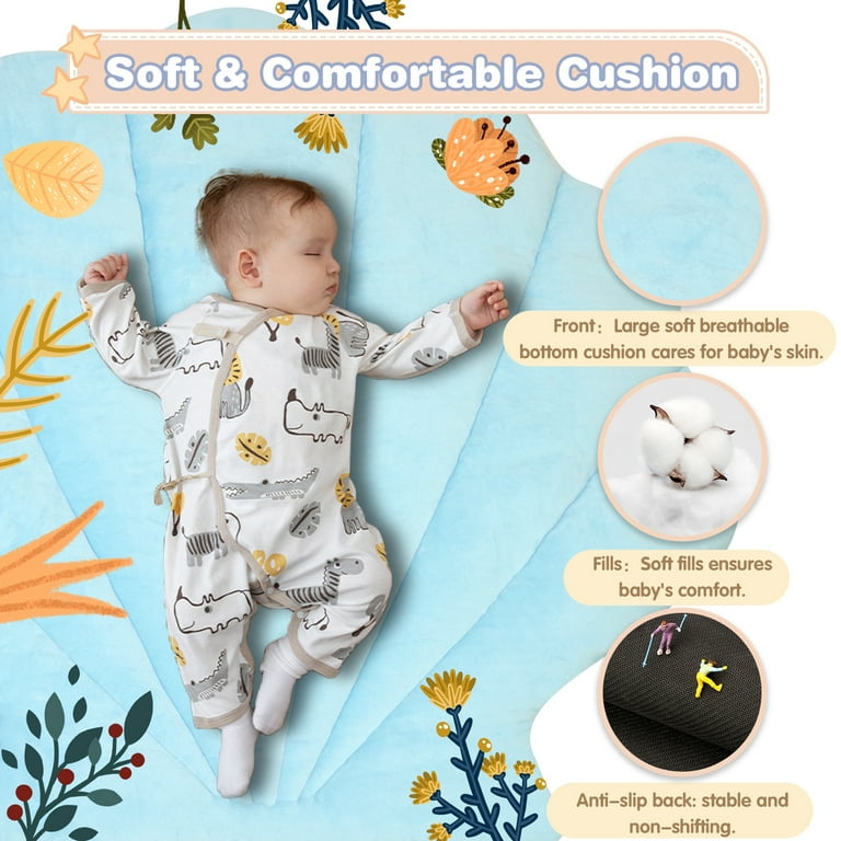 Baby Play Gym Mat W Projector, Tummy Time Mat W Detachable