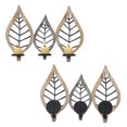 thumbnail image 5 of Joveco Rustic Wood Candle Holder,Christmas Decorations Leaf Candlestick for Table Kitchen Decorations, 5 of 7