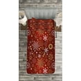 thumbnail image 3 of Ambesonne Winter Quilted Bedspread Set 2 Pcs, Vintage Xmas, Twin Size, Vermilion Yellow White, 3 of 3