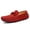Red, variant on Big Size Men's Casual Loafers Slip On Leather Shoes Comfortable Lightweight Driving Shoes Male Moccasins Classic Penny Loafer Flats Boat Shoes Outdoor Walking Shoes