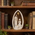 thumbnail image 3 of Figura de la Natividad de resina, adorno de la Sagrada Familia, estatua de María, José y el Niño Jesús, centro de mesa navideño religioso, regalo para cristianos, 3 of 8