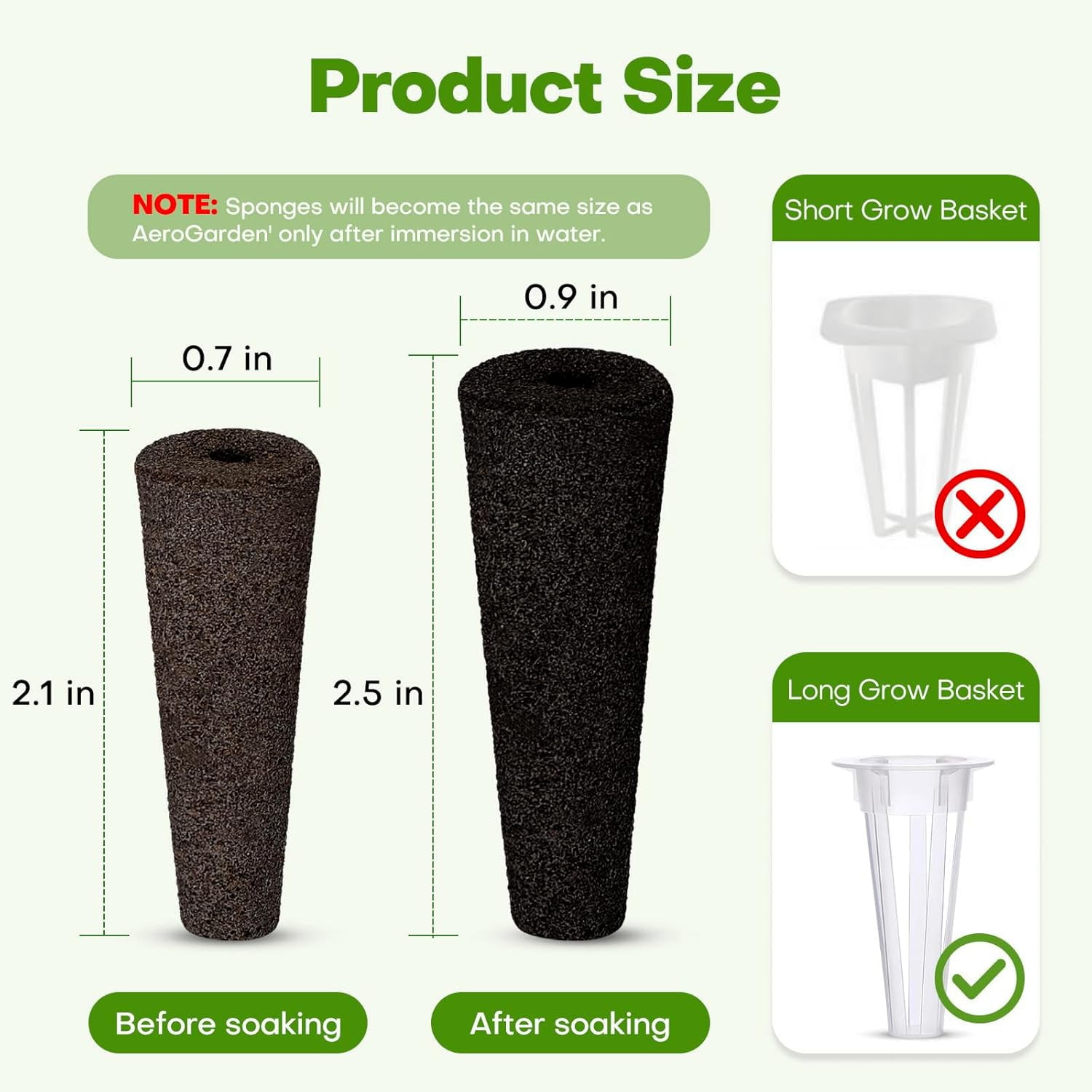 52PCS Hydroponics Pods Kit: Compatible with Aerogarden, Includes 24 Grow Sponges, 24 Pods Labels, 4 A&B Plant Food - Hydroponics Supplies for Most Brands