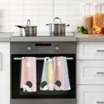 thumbnail image 5 of SKYSONIC Panda Rainbow Patterned Hand Towels 2 PCS, Cotton Bath Towel for Drying Face Hands Body ,Absorbent Lightweight Towels for Bathroom Ktichen Travel Gym, 16"x28", 5 of 7